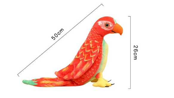 Parrot Lifelike Plush Toys 50cm/70cm - 6 styles