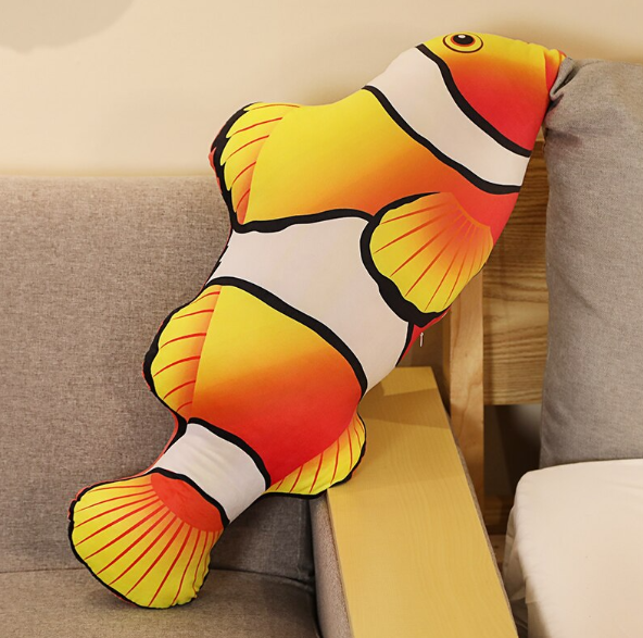 Fish Lifelike/3D Simulation Plush Toys 30/40/60/80cm - Grass carp/Crucian carp/Red carp/Clownfish