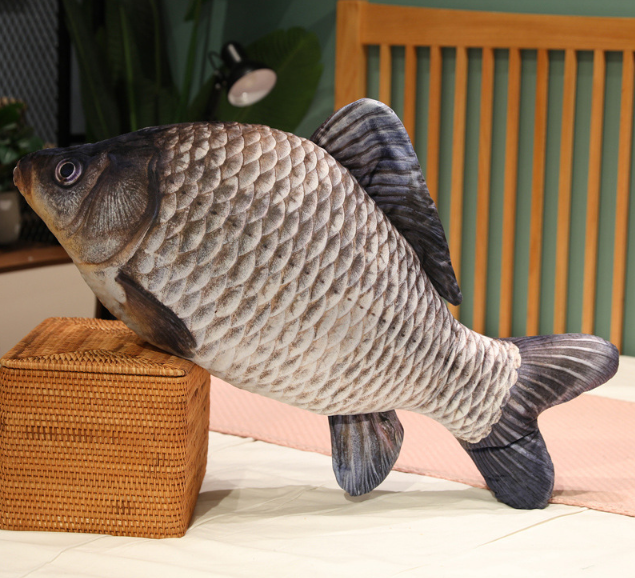 Fish Lifelike/3D Simulation Plush Toys 30/40/60/80/100cm -Tilapia/Carp/Bream