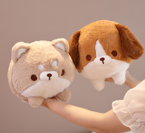 Cute Dog Round Shaped Plush Toys 30/40cm - 4 Styles