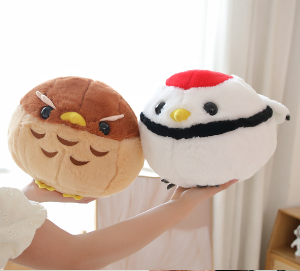 Funny Bird (Round Eagle/Red-Crowned Crane) Plush Toys 30/40cm