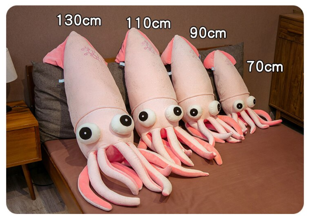 Squid Plush Toys 70/90/110/130cm - Blue/Pink