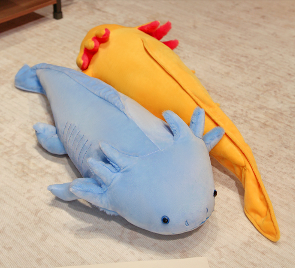 Cute Axolotl Plush Toys 45cm/80cm - Black/Blue/Yellow/Pink/Grey