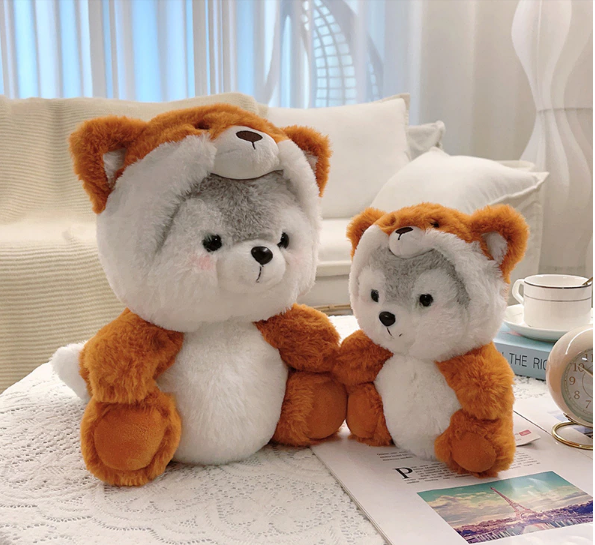 Cute Dog(Husky) Cosplay (Pig/Dinosaur/Koala/Fox) Plush Toys 20/30cm