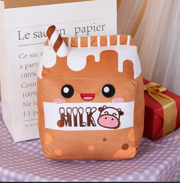 Cute Milk Carton Plush Toys 25cm (Strawberry/Banana/Blueberry/Chocolate)