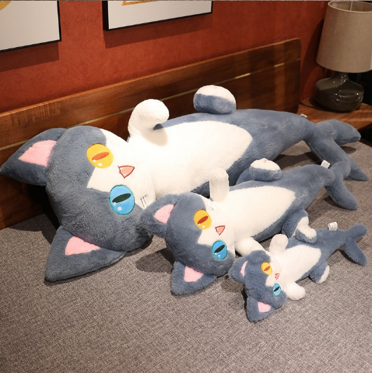 Funny Blue Shark Cat Hybrid Plush Toys 50/85/135cm