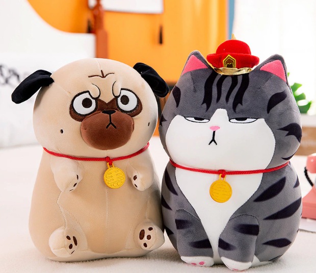 Long Live My Emperor Cat And Bazaar Black Dog Plush Toys 30/40/50cm