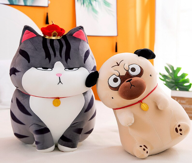 Long Live My Emperor Cat And Bazaar Black Dog Plush Toys 30/40/50cm