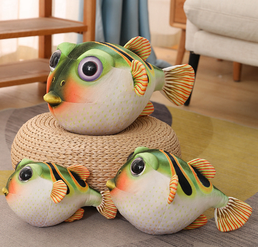 Puffer Fish Plush Toys 26/33/43CM - Pink/Green