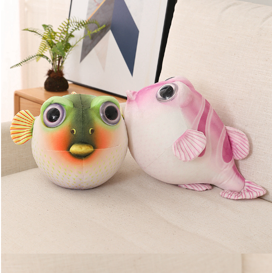 Puffer Fish Plush Toys 26/33/43CM - Pink/Green