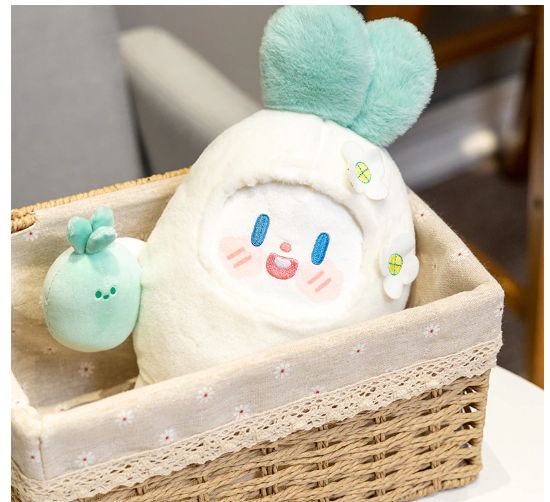 Cute Vegetable Rabbit Plush Toys 18-21cm (Potato/Broccoli/Eggplant/Tomato/White Radish)