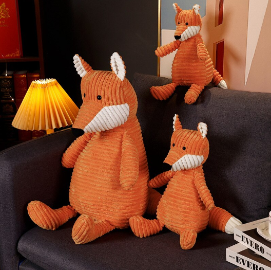 Cute Fox Plush Toys 33/42/65cm and Plush Keychains 15cm