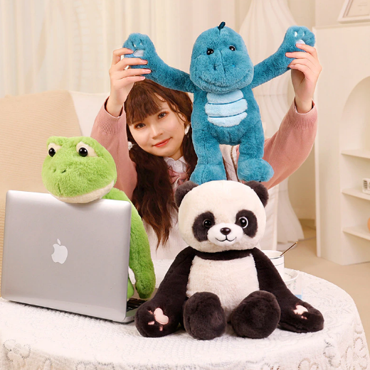 Peek-A-Boo Animal (Frog/Monkey/Bunny/Duck/Dog/Dragon/Panda) Plush Toys - 37cm