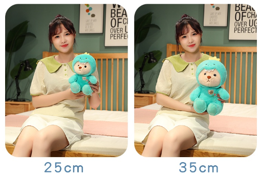 Teddy Bear (Animal Dress Up) Plush Toys 25/35/45cm - Bunny/Dinosaur/Pig