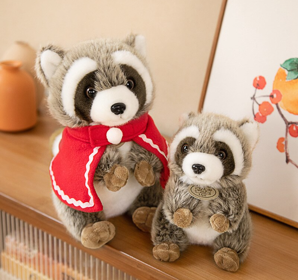 Standing Raccoon Plush Toys 17/23/30cm - 3 Styles