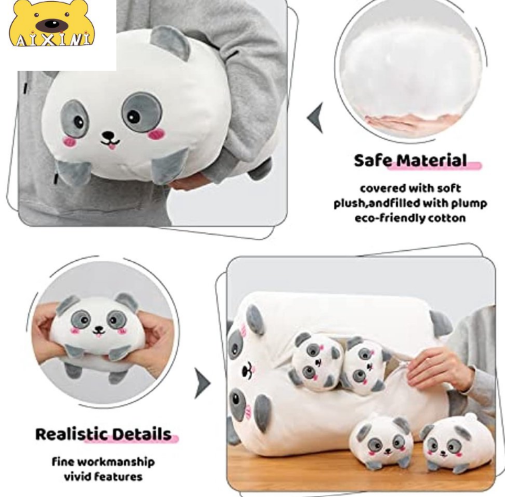 Panda Mother With 4 Babies/Only Panda Plush Toys - 5 Choices