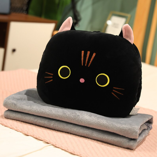 Cat Plush Toys 30cm/With Hand Warmer 30cm/ With Blanket 30cm - Orange/Black/Grey/Pink