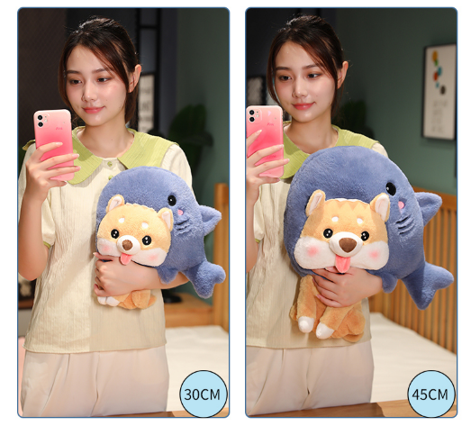 Funny Shark Dog Plush Toys 30/45cm