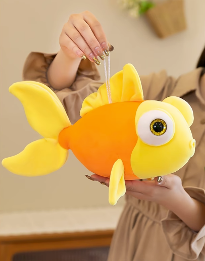 Cute Big Eyes Goldfish Plush Toys 30cm - Yellow/Red/Pink