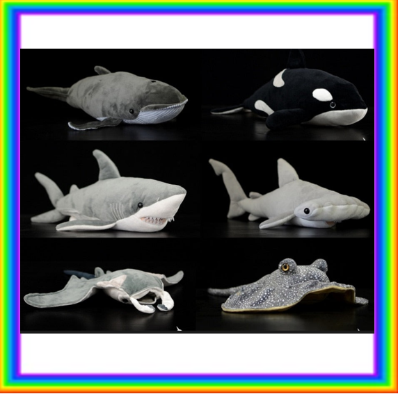 Sea Animal (Shark/Whale/Orca/Hammerhead Shark/Manta Rays) Plush Toys - 6 Styles