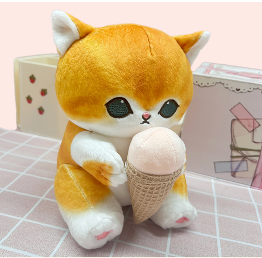 Mofusand Cat With Ice Cream Plush Toys - 19cm