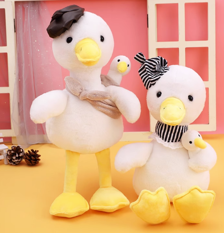 Father/Mother Duck With Duckling Plush Toys 35cm - 3 Choices