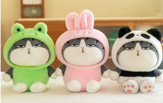 Long Live My Emperor Cat With Animal (Rabbit/Frog/Panda) Dress Up Plush Toys 20/37cm