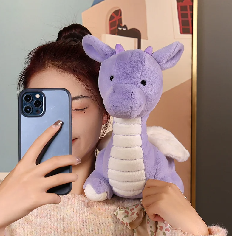 Cute Dragon Plush Toys 45cm -Green/Purple