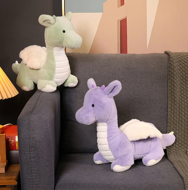 Cute Dragon Plush Toys 45cm -Green/Purple