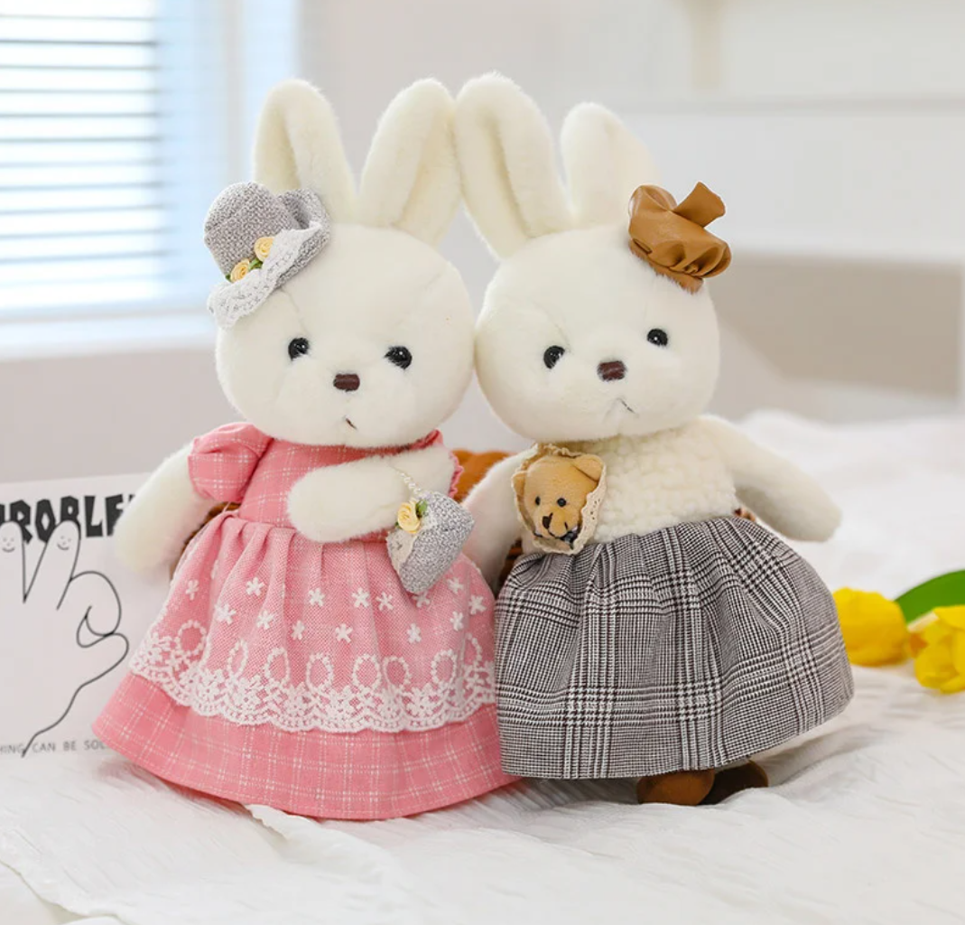 Cute Rabbit/Bear (Dress-up) Plush Toys 28cm - 6 Styles