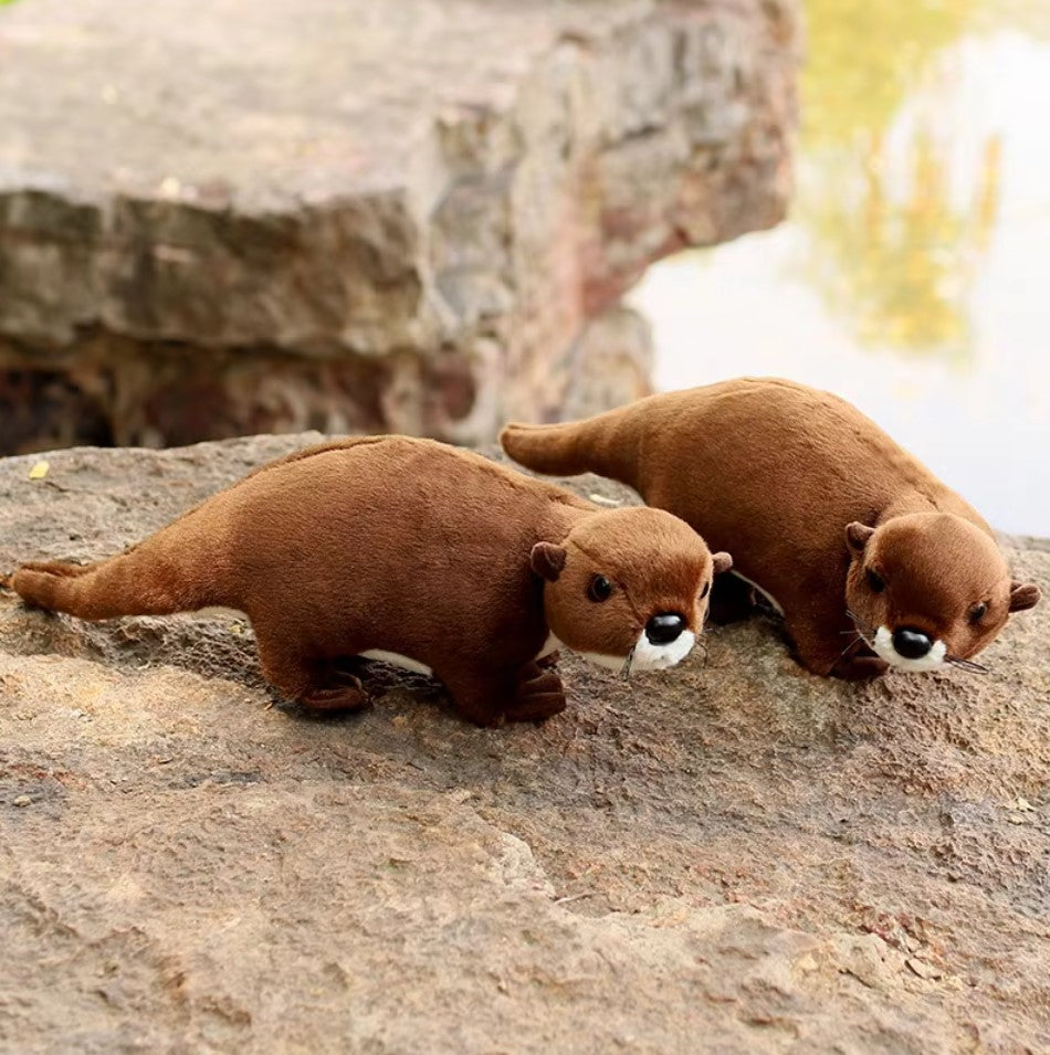 Brown Otter Lifelike Plush Toy 37cm