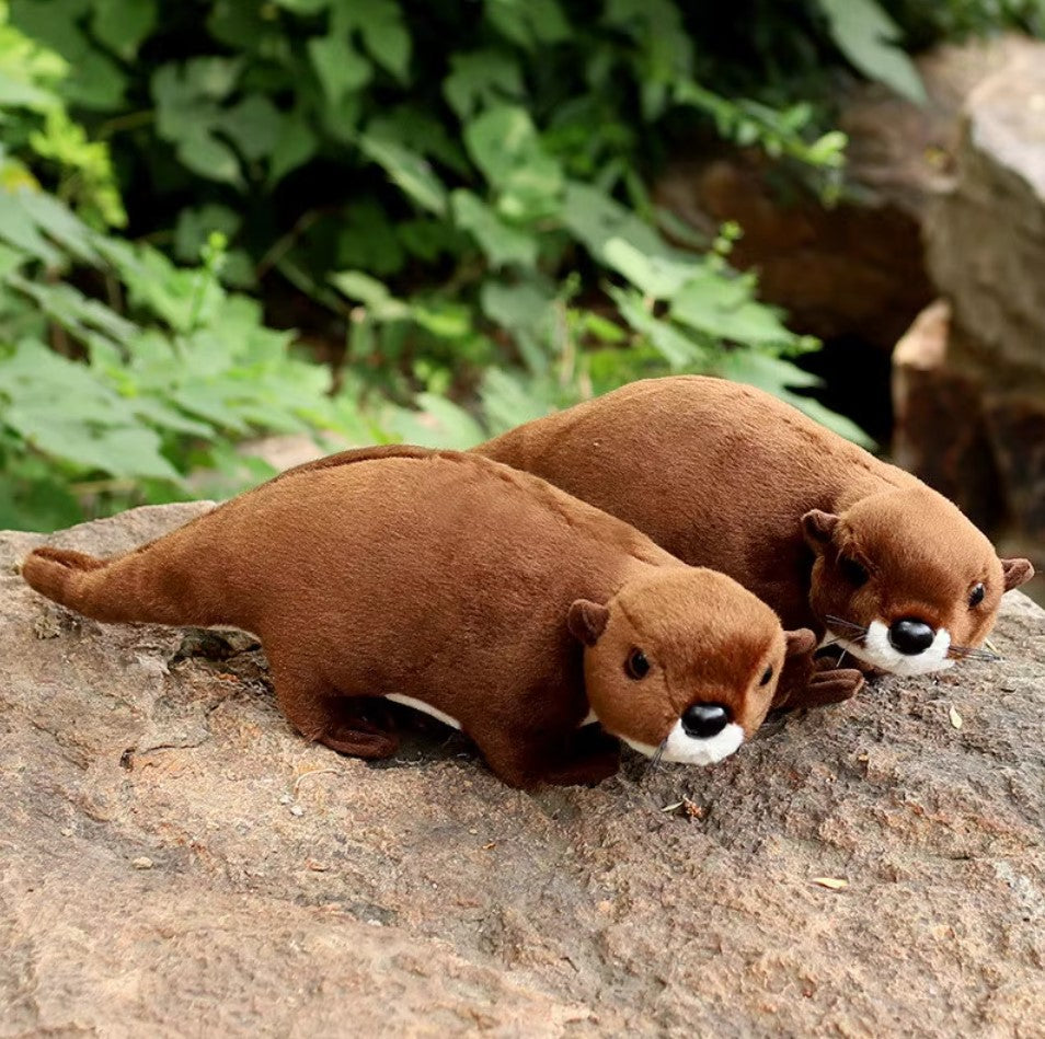 Brown Otter Lifelike Plush Toy 37cm