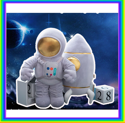 Space Series (Astronaut/Rocket) Plush Toys 33/60cm - Grey/White/Pink