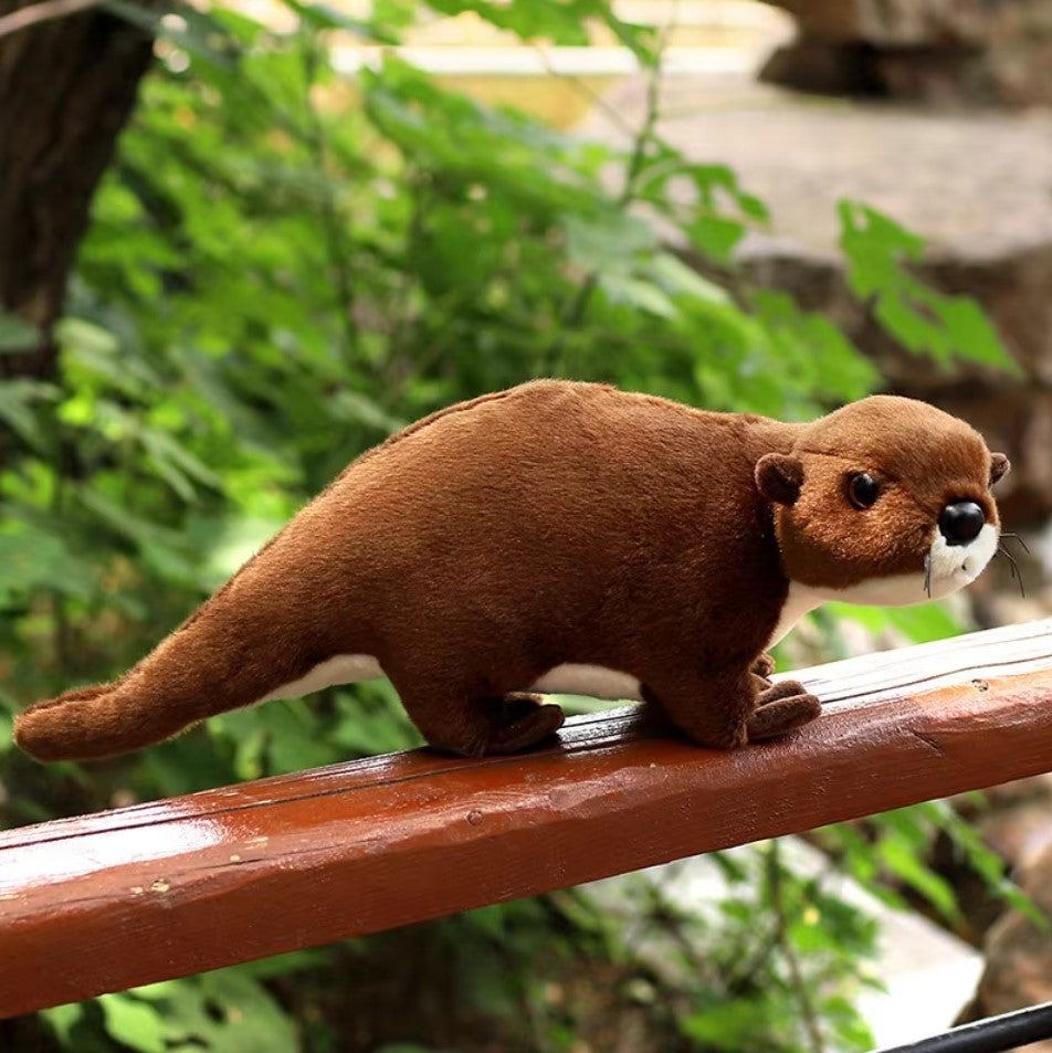 Brown Otter Lifelike Plush Toy 37cm