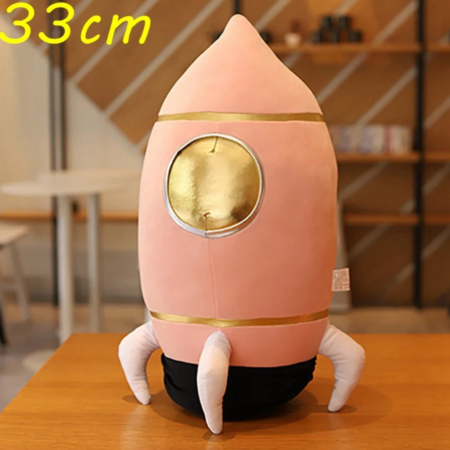 Space Series (Astronaut/Rocket) Plush Toys 33/60cm - Grey/White/Pink