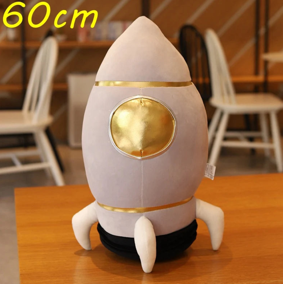 Space Series (Astronaut/Rocket) Plush Toys 33/60cm - Grey/White/Pink