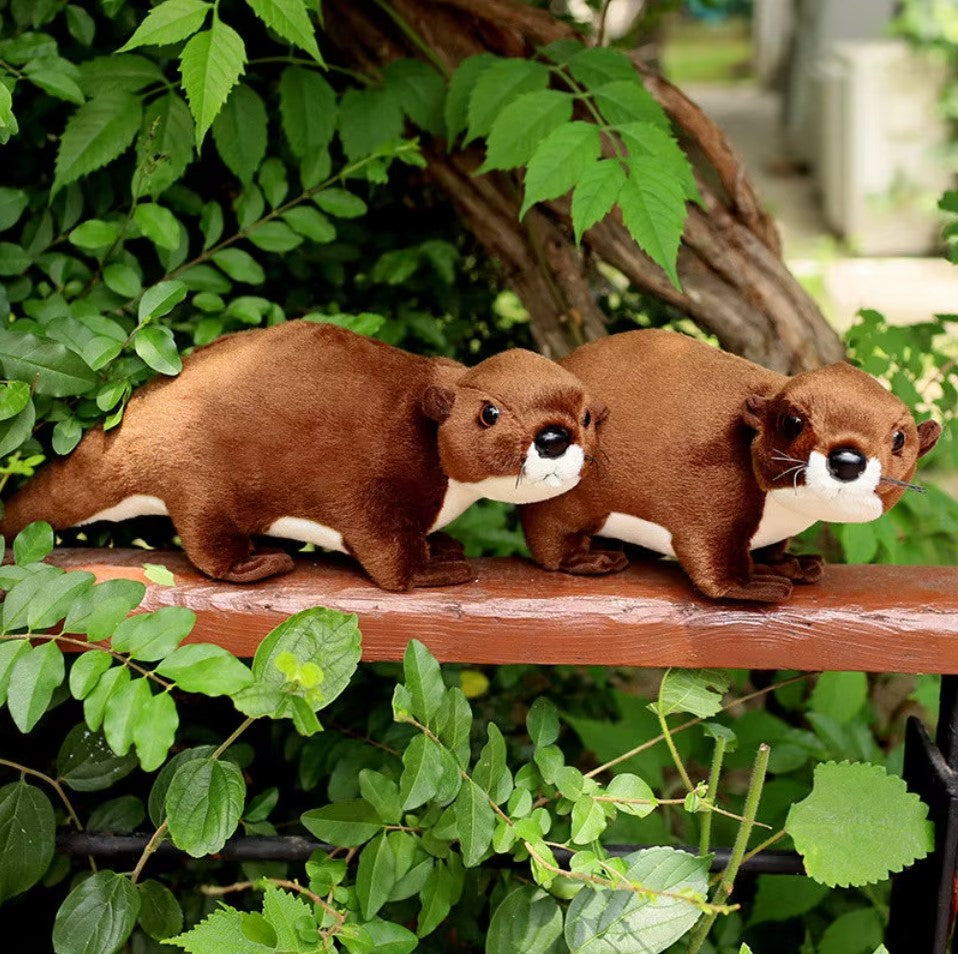 Brown Otter Lifelike Plush Toy 37cm