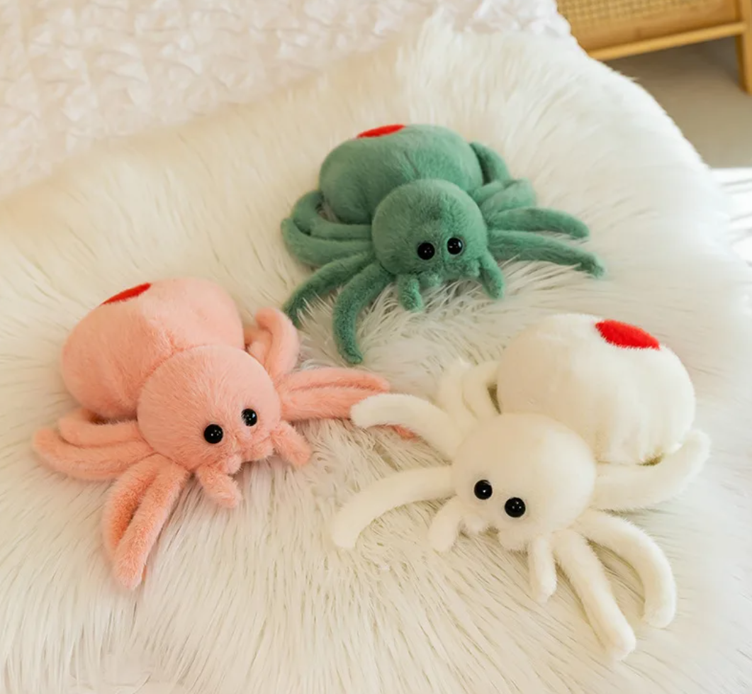 Cute Spider Plush Toys 25cm - Green/White/Black/Pink