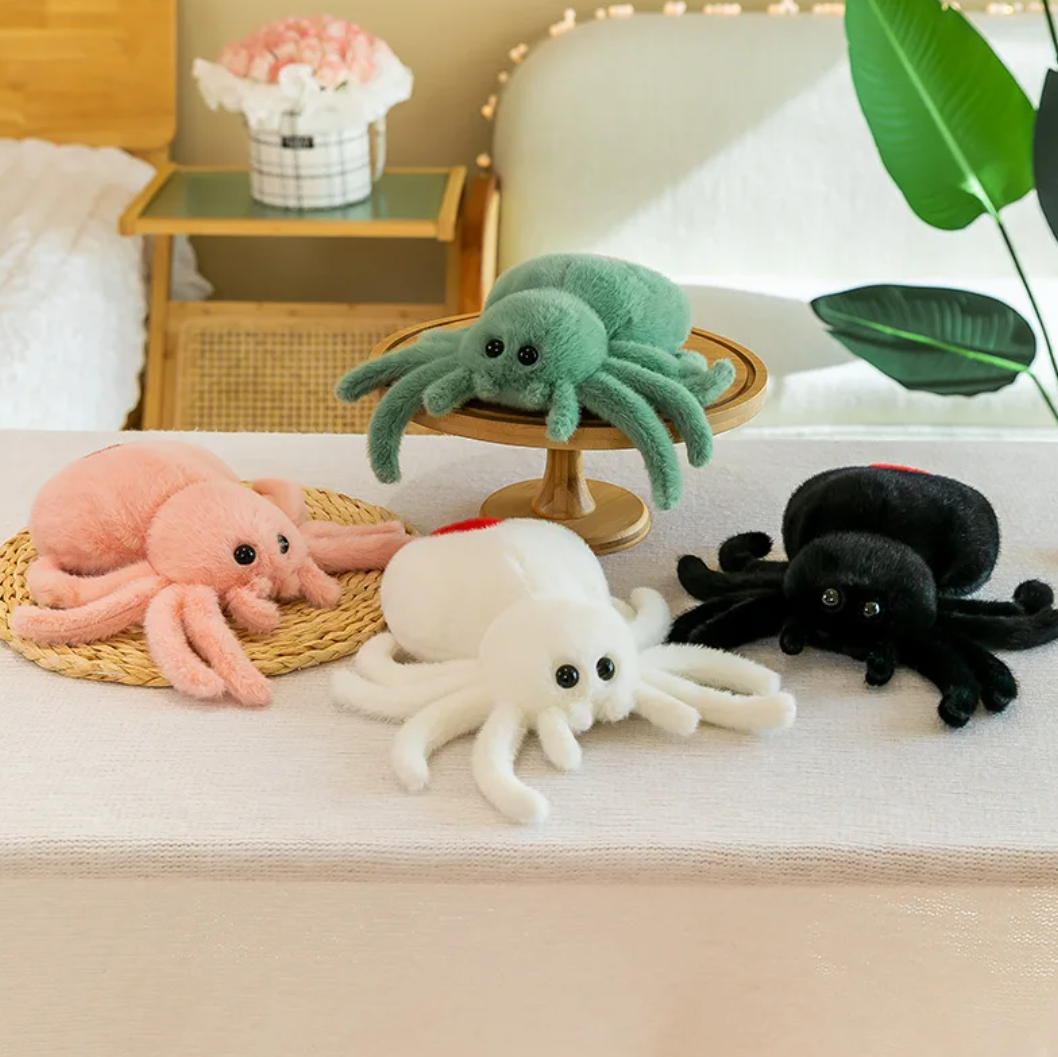 Cute Spider Plush Toys 25cm - Green/White/Black/Pink