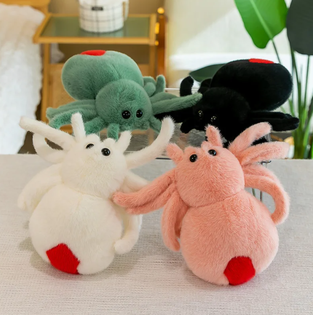 Cute Spider Plush Toys 25cm - Green/White/Black/Pink