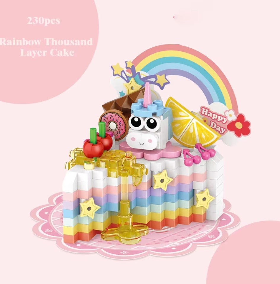 Cute Food (Cake/Ice Cream/Burger) Mini Building Blocks - 4 Styles