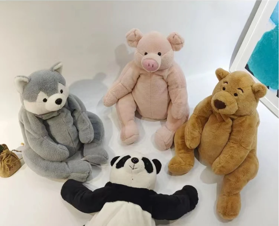 Sitting Animal (Panda/Pig/Lion/Dog/Bear) Plush Toys 40cm - 5 Styles