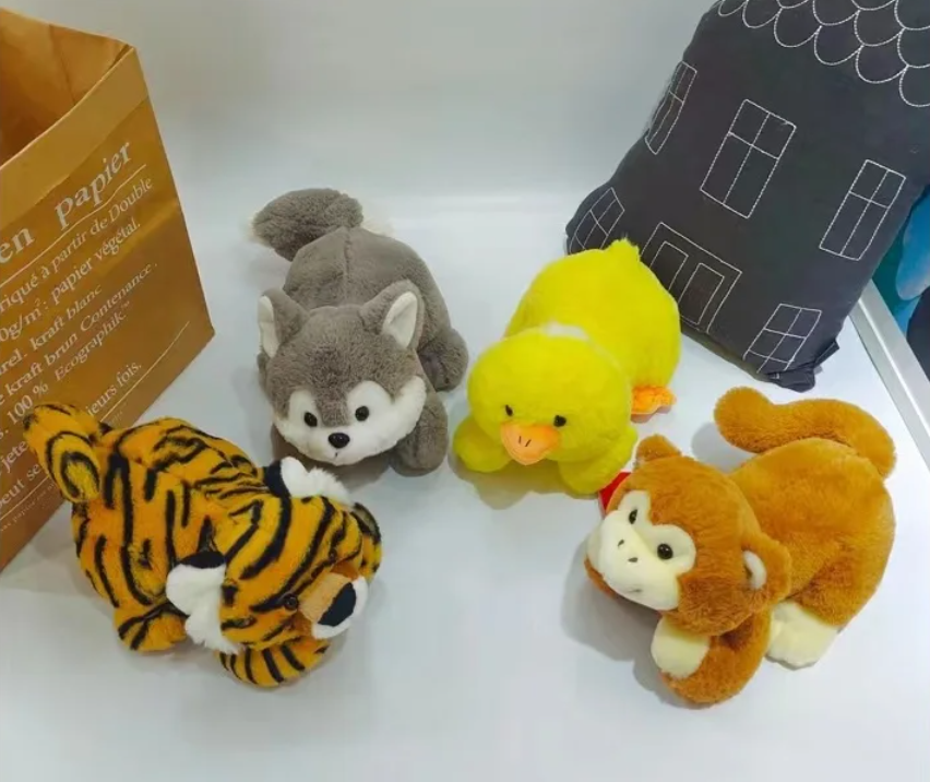 Cute Animal (Pig/Tiger/Leopard/Monkey/Dog/Duck) Plush Toys 28cm - 6 Styles