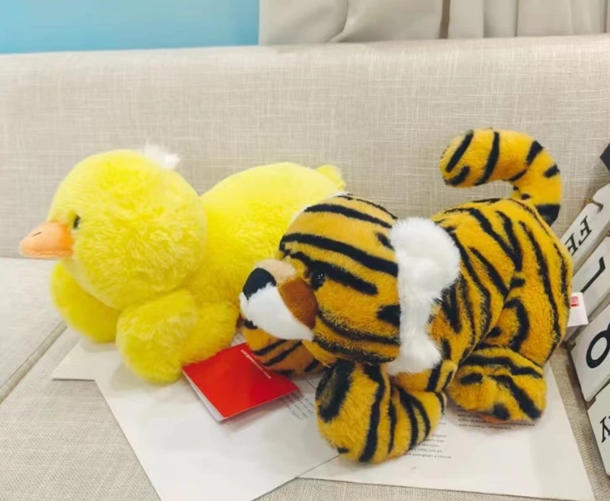 Cute Animal (Pig/Tiger/Leopard/Monkey/Dog/Duck) Plush Toys 28cm - 6 Styles