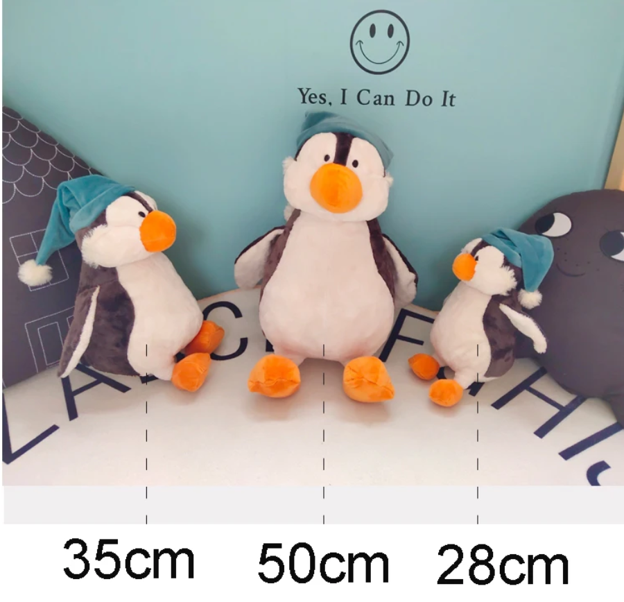 Cute Pengiun With Nightcap Plush Toys 28/35/50cm