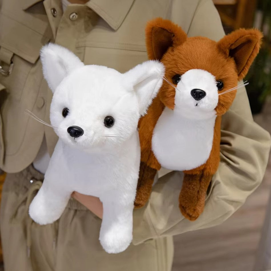 Cute Fox Plush Toys 26cm - Brown/White