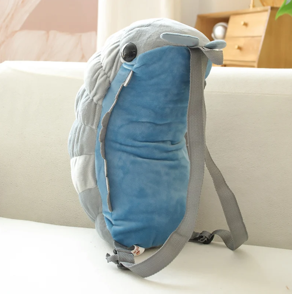 Cute Watermelon Melon Worm Plush Backpacks 40cm Blue Grey SJJ PLUSH