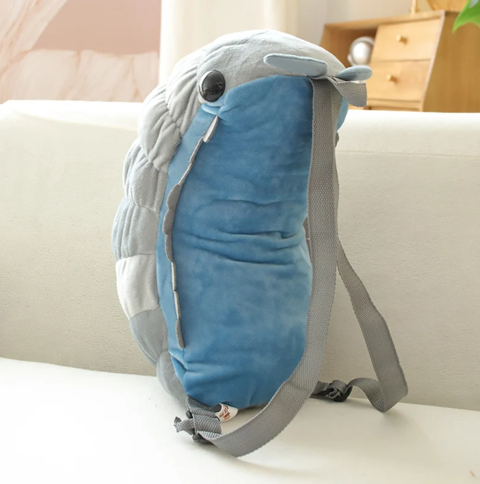 Cute Watermelon(Melon) Worm Plush Backpacks 40cm - Blue/Grey