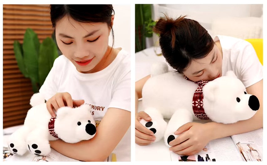 Cute Polar Bear With Scarf Plush Toys 28/36/43cm