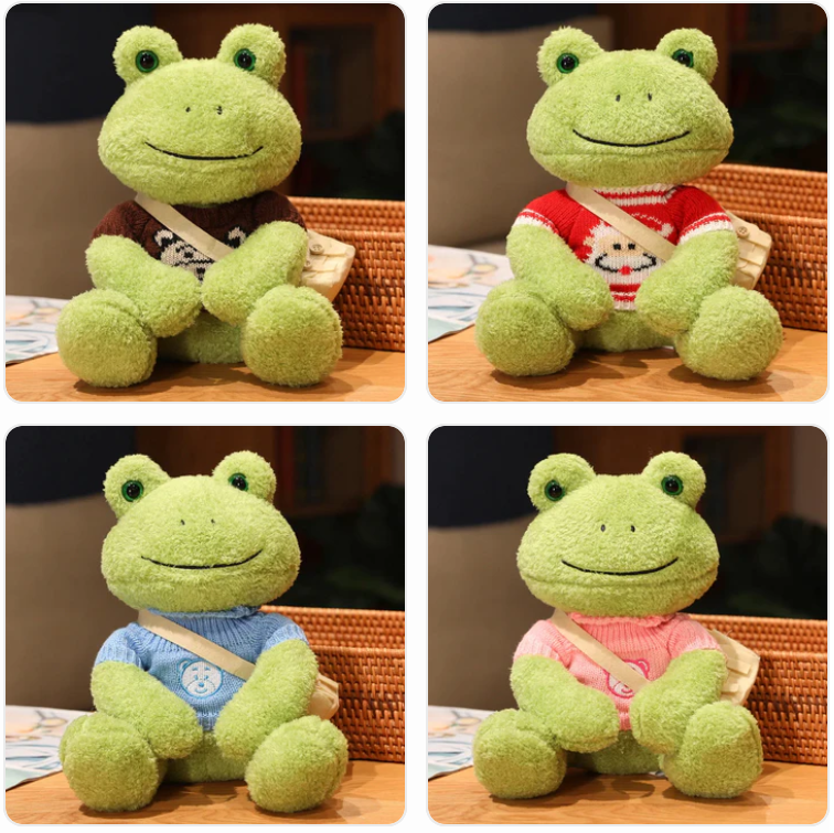 Cute Frog  With Dress Up Plush Toys 25cm - 14 Styles